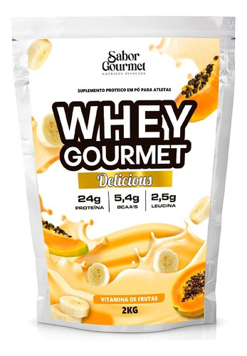 Whey Gourmet Delicious 2kg - Diversos Sabores Imediato Sabor Vitamina De Frutas