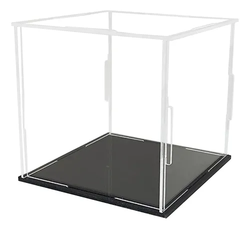 Vitrina Acrílica Con Puerta Corredera Magnética – 2 Estantes Extraíbles, Antipolvo Y Anti-humedad, Para Figuras Y Coleccionables
