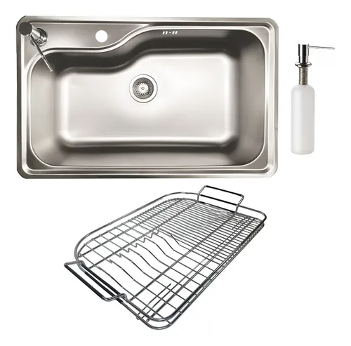 comprar Bacha Cocina Encastrar Mi Pileta 800e Dosificador Secaplatos