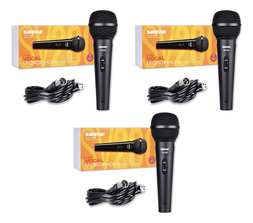 Shure Sv200 Paquete Micrófono 3 Piezas Para Voz Instrumento