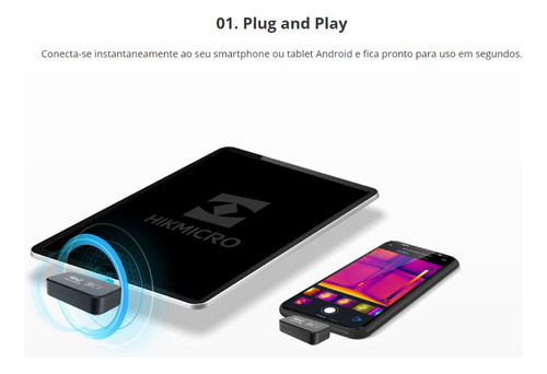 Câmera Térmica Para Androide 350°c Mini2 Hikmicro