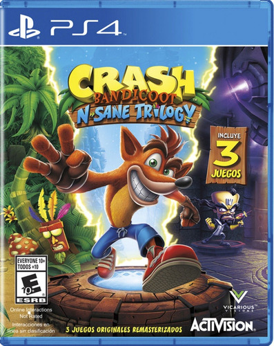 Crash Ps4 Bandicoot Sane Trilogy Fisico Juego Playstation 4