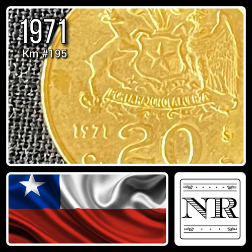 Chile - 20 Centésimos - Año 1971 - Km #195 - Balmaceda