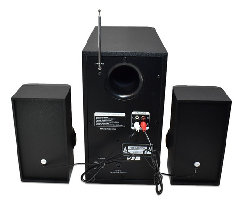 Parlante Multimedia 2.1 Con Luces,fm, Bluetooth Y Mp3 Nspam82l