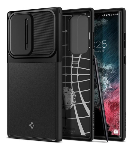 Funda Spigen Optik Armor Para Galaxy S22 Ultra - Negro