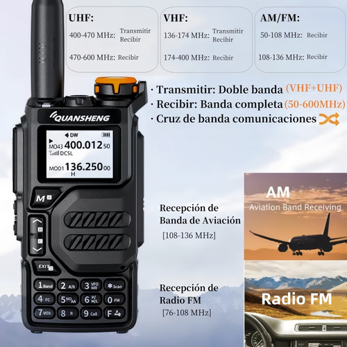 1 Walkie Talkie Radio Uvk5 Manos Libres 200 Canales