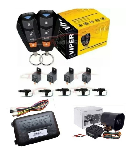 Alarma Viper 3400v+5 Actuadores+4relays+arrancador +parlante