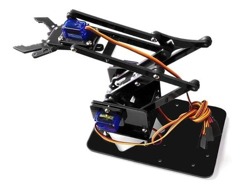 Brazo Robótico Mecanico Base Acrilico Arduino + 4 Servo Sg90
