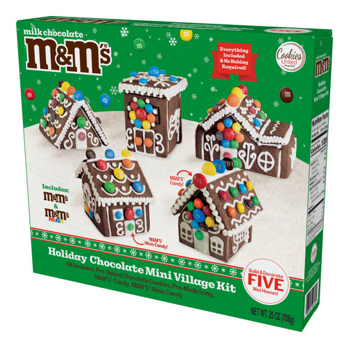 Casitas Galletas M&ms Village Kit Chocolat Jengibre Navidad
