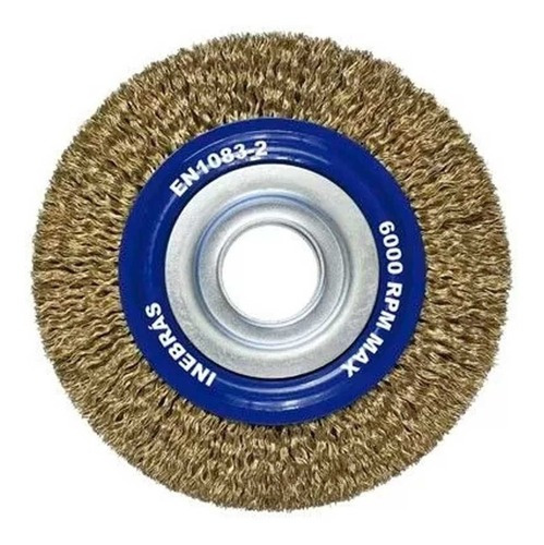 Escova Circular De Aço Ondulada De 6 X 1 X 1.1/4- Inebras Cor Azul-aço