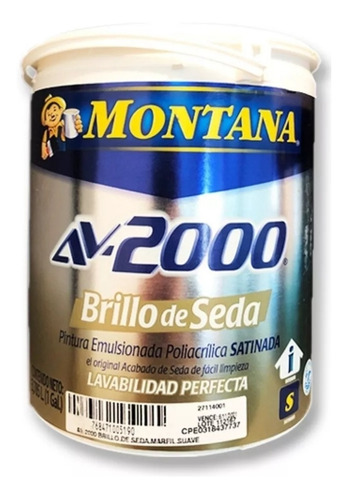 Pinturas Montana Av2000  Brillo De Seda Blanco Clase A