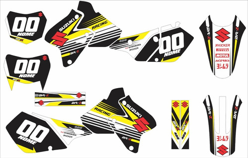 Kit Adesivo Moto Cross Trilha Suzuki Drz 400 Lm043