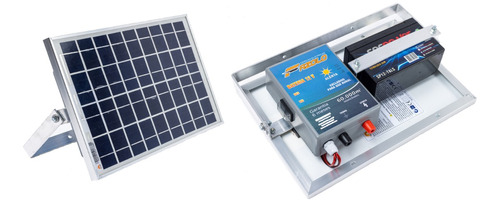 Eletrificador Solar Cerca Elétrica Rural 60km Com Bateria 
