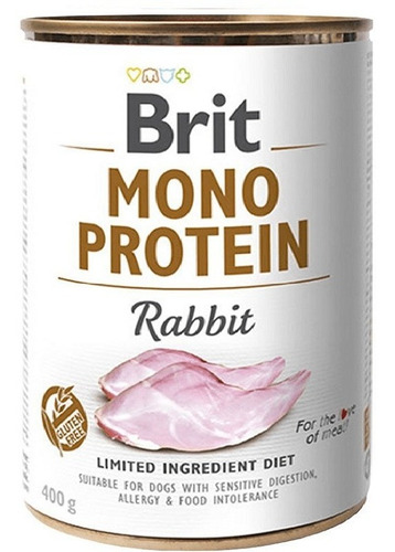 Brit Mono Protein Rabbit Lata 400 Gr