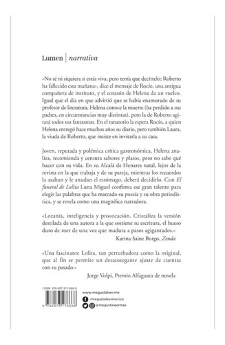Libro El Funeral De Lolita De Miguel Luna, Editorial Lumen