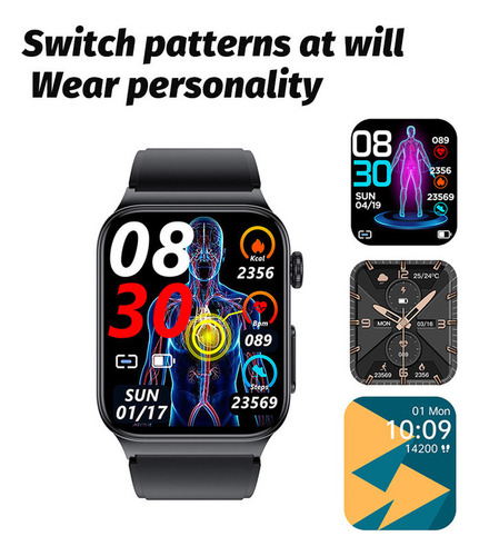 Reloj Smartwatch For Medir Glucosa Pulsera Android E500-