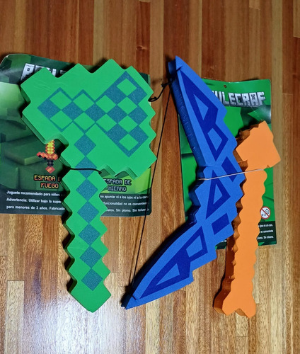 Combo Armas Minecraft Hacha Arco Y Flecha