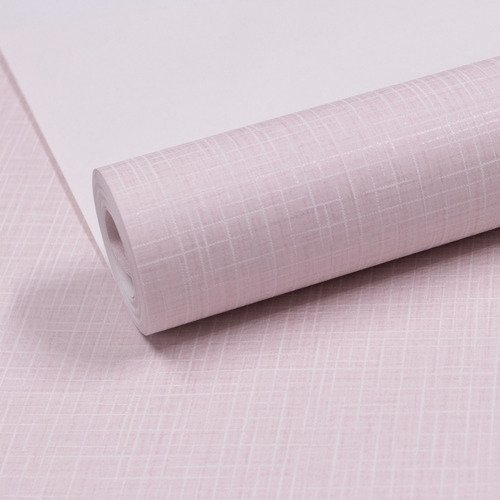 Papel De Parede Linho Rosa Claro Lindo Quarto Bebe Infantil