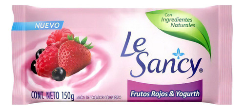 Jabon Le Sancy Barra Frutos Rojos/yogurth 150gr Unidad