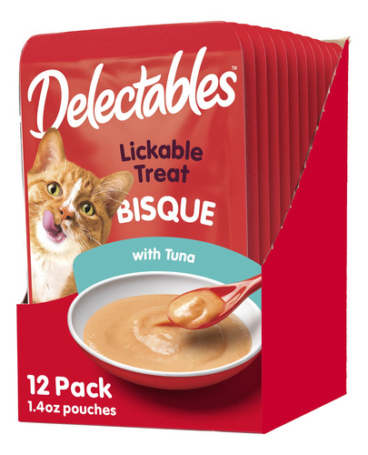 Comida Para Gatos Delectables Bisque Lickable Treat, Paquete