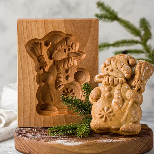 Molde Para Cortador Galleta Muñeco Nieve Arbol Navidad 3d