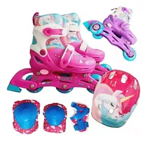 Comprar Roller Patin 2 En 1 Extensibles Unicornio + Proteccion Casco