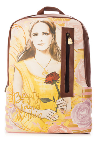 Mochila Pincesa Ginga Beauty Is Found Within Color Marrón Oscuro Diseño De La Tela Personaje