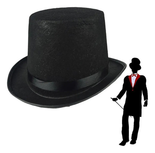 Sombrero De Mago Para Disfraz De Fieltro Poliéster Gorro 