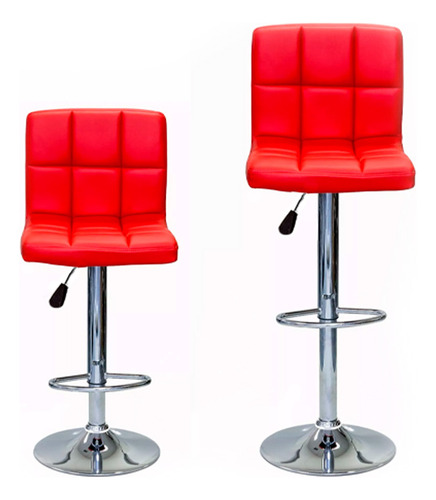 Set 2x Sillas De Bar - Rojo - B009