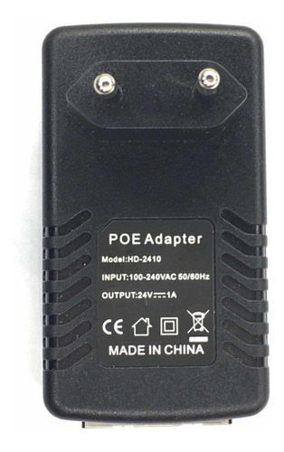 (10 Peças ). Fonte Poe Lan 24v 1a Rj45 8p8c