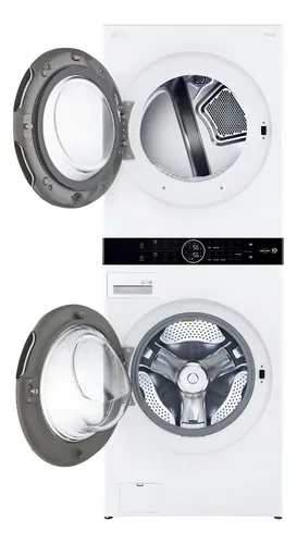 Torre De Lavado LG Wk22ws6 22kg/48lb Inverter Blanca Color Blanco