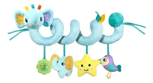 Juguete Sensorial Para Silla De Auto Y Cochecito – Peluche Con Sonajero Y Texturas, Colores De Alto Contraste, Para Bebés De 0 A 3 Años
