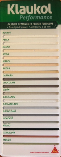 Pastina Klaukol Alta Performance Porcelanato 1kg Mas Colores Color Blanco