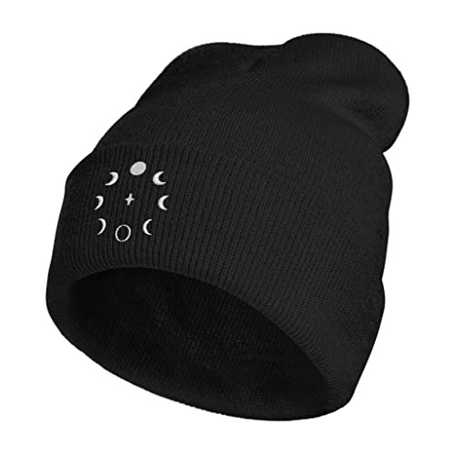 Moon Wiccan Lunar Phases - Gorro De Punto Bordado Para Hombr