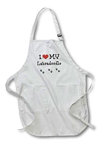 3drose I Love My - Labradoodle - Full Length Apron, 22 By 30