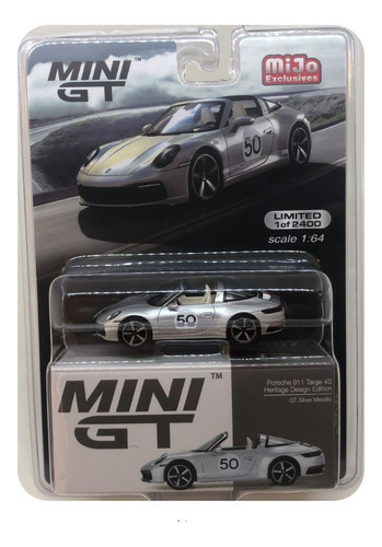 Mini Gt Porsche 911 Targe 4s Heritage Design #507 1:64 Color Gris