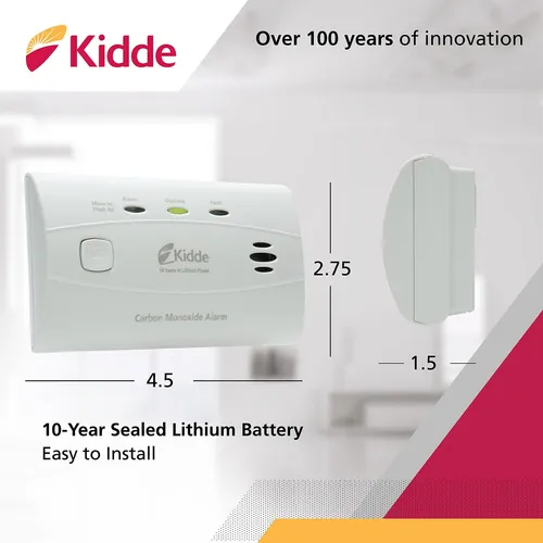 Kidde C3010 Detector De Monóxido De Carbono Con Batería De 10 Años