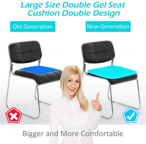 Imagen 3 de 7 de Cojin De Gel Para Asiento De Oficina, Cojin De Asiento De Hu