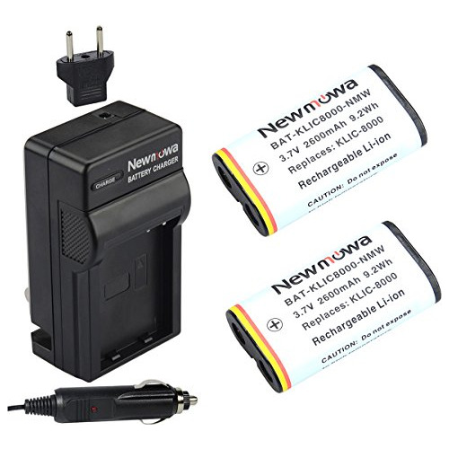 Klic8000 Reemplazo Battery 2 Pack And Charger Kit Kodak...