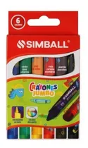 Comprar Crayones Jumbo Crayon Ceras Ceritas Simball X 6 Colores 