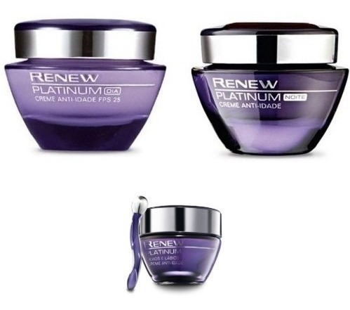 Renew Platinum Creme Facial Anti Idade 60+ Dia Noite Olhos