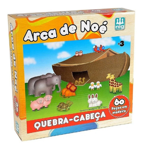 Imagem 1 de 2 de Quebra Cabeça Infantil Arca De Noé - Nig Brinquedos