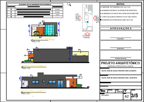 Projeto Arquitetônico Pronto De Uma Residência Térrea