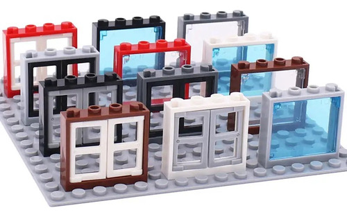 5 Ventanas Pequeñas Bloques Construcción Compatible Lego
