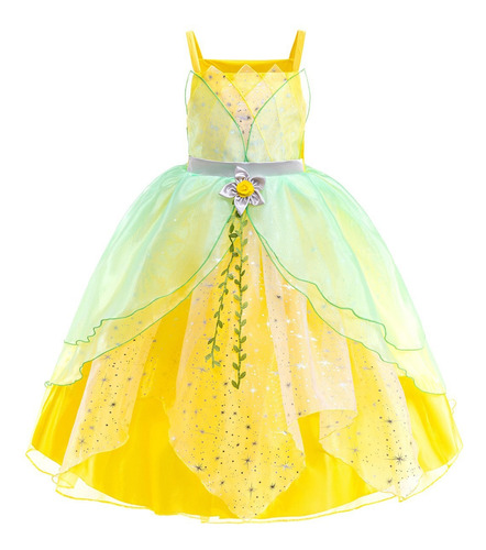 Vestido De Elfo Infantil Tinker Bell Princess Cos Para Niña