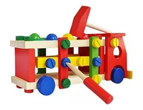 Juego Didáctico Camión De Madera Desmontable Montessori