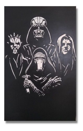 Cuadro Star Wars Pintado A Mano 40cm X 25cm