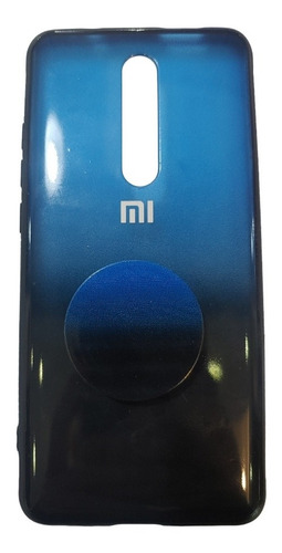 Forro Acrílico Azul Con Tpu Para  Xiaomi Mi 9t