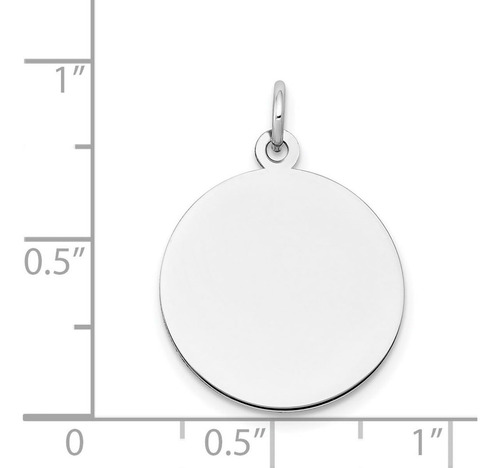 Collar Con Colgante De Disco Grabable Redondo De Calibre 035
