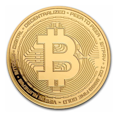 Bitcoin Dorado Criptomoneda Bitcoin Fisico Moneda Fantasia